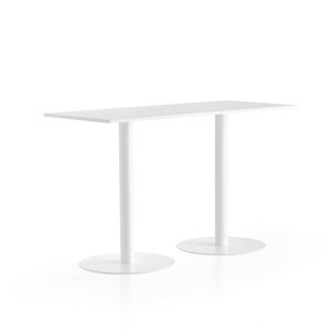 Barový stůl ALVA, 1800x800x1100 mm, bílá, bílá
