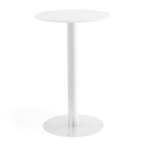 Barový stůl ALVA, Ø700x1100 mm, bílá, bílá