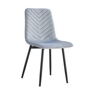 Tempo Kondela Židle RAMITA TYP 2 - šedá Velvet látka/černá + kupón KONDELA10 na okamžitou slevu 3% (kupón uplatníte v košíku)