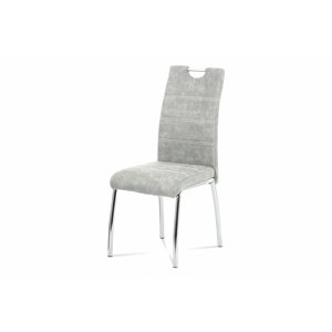 Jídelní židle VINTO — chrom, více barev Světle šedá